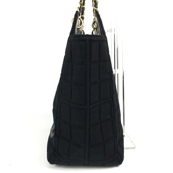 CHANEL CC CC Mark chocolate bar Tote Bag Shoulder Double Chain Bag Shoulder Bag - Picture 6 of 15